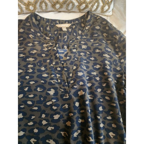 Banana Republic Animal Print Long Sleeve with Pockets Size 12 - Picture 2 of 10